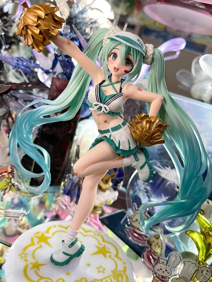 18cm Fashion Hatsune Miku Anime Figure Cheerleader Hatsune Miku Action Figures Kawaii Girl Figurine PVC Collection Model Toys