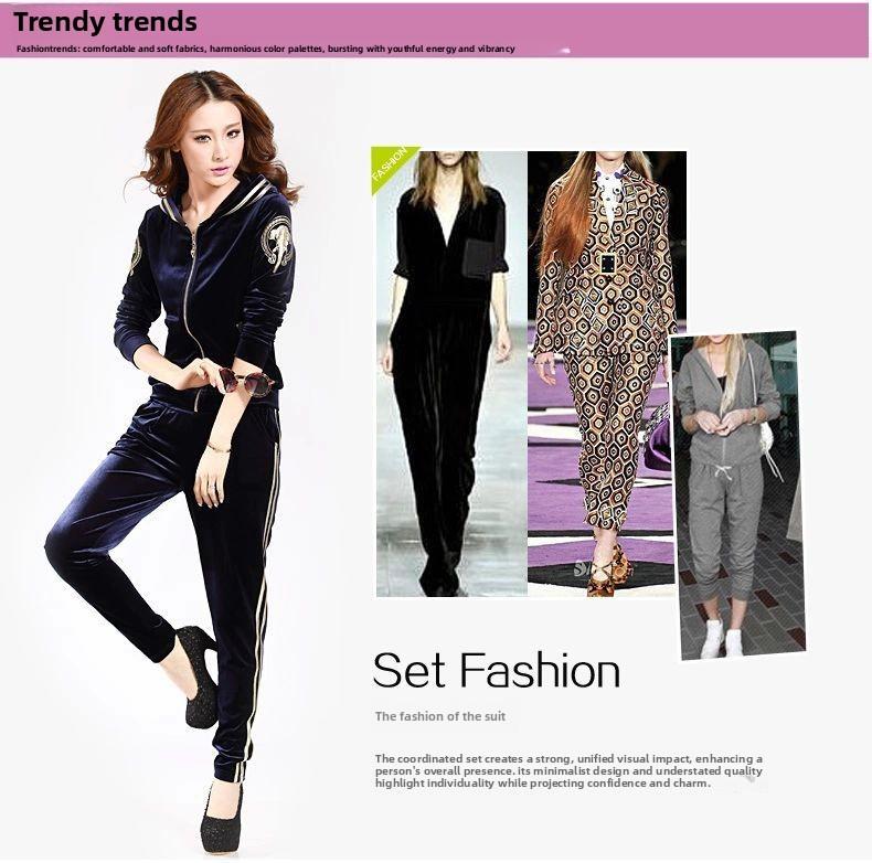 Must-Have 2026 Women's Velvet Tracksuit - Hooded Elephant Embroidered 2 Piece Sportswear Set Must-Have 2026 Women's Velvet Tracksuit - Hooded Elephant Embroidered 2 Piece Sportswear Set