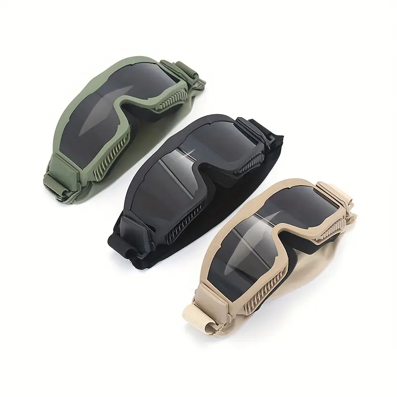 1pc Windproof-Fog Polarized Outdoor Off-Road Goggles, Plastic Motorcycling Protective Gear, Interchangeable Lens, Wide Field of View, Durable Sports Glasses, Fog Free for Desert, Snow Use