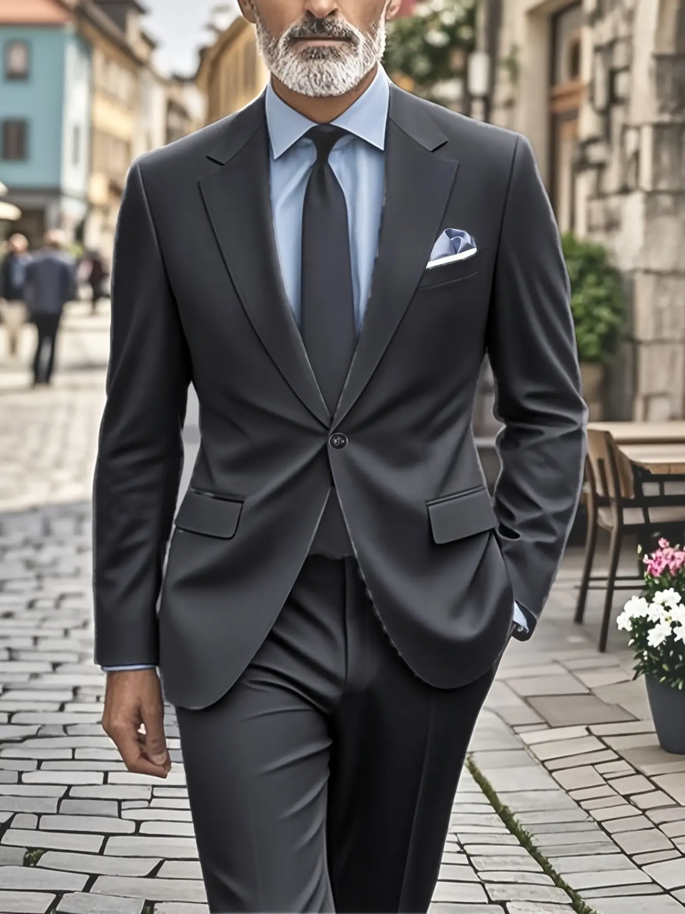 2pcs Men's Wedding Ceremony Suit Set, Tailored Jacket & Trousers, Great for Groom, Groomsmen And Party