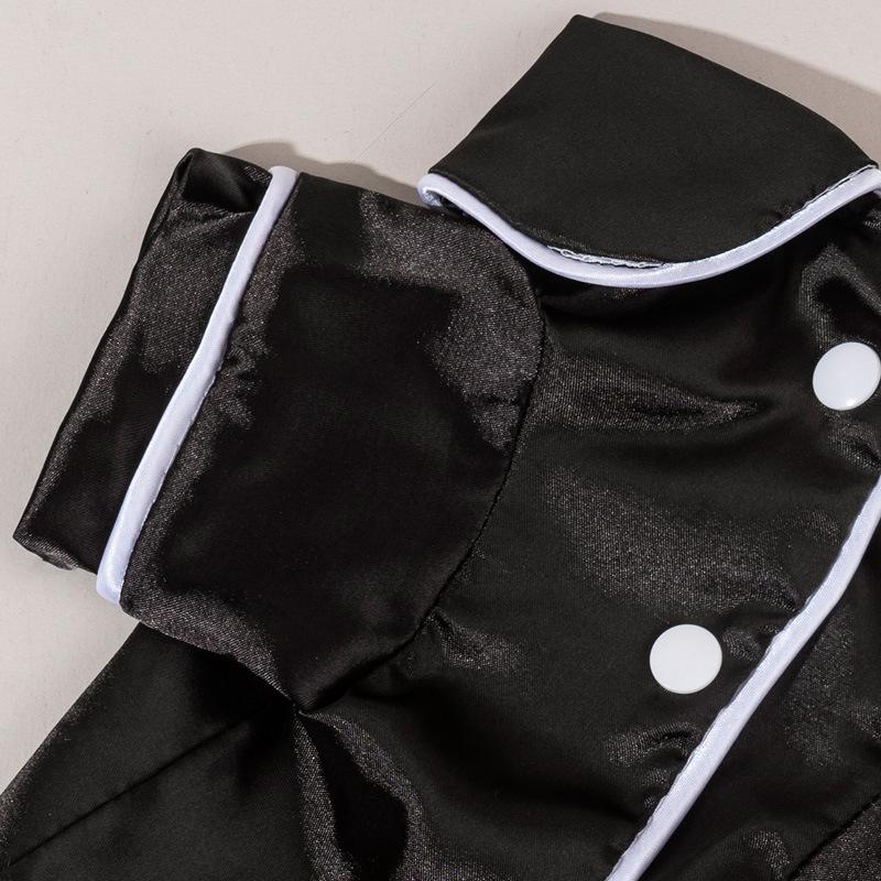 Beautiful Pet pajamas suitable for pets such as Teddy Bears, Bichon Frises, Pomeranians, Poodles, and Bulldogs. Made of comfortable silk, these pajamas include headbands to relieve stress and anxiety.