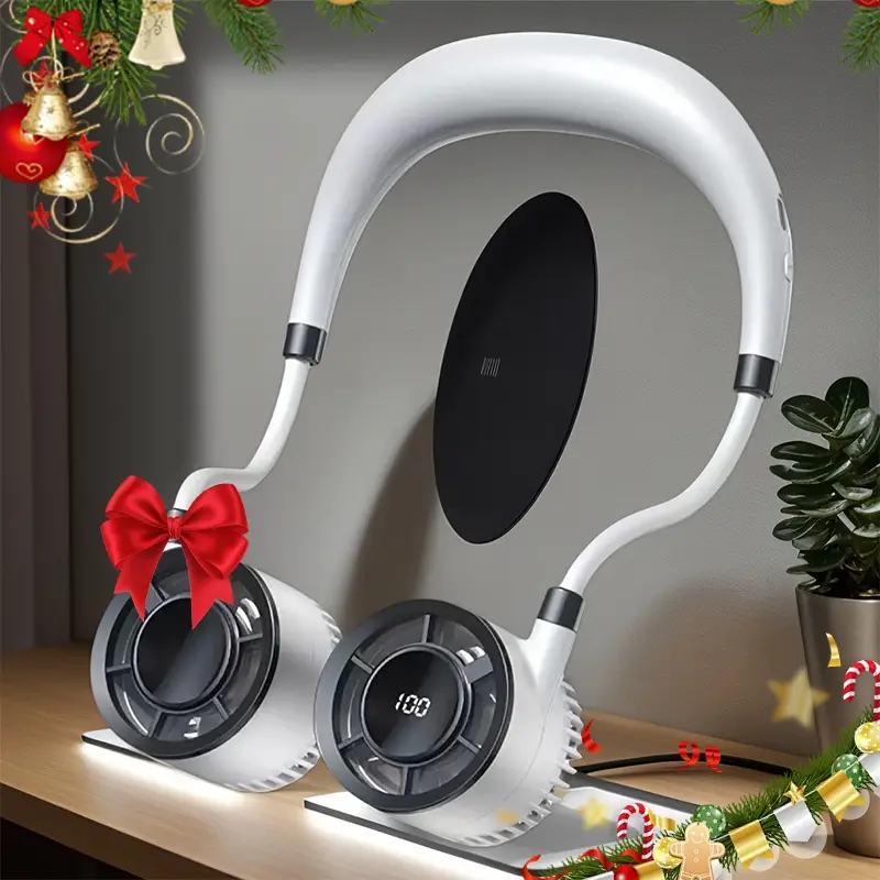 New ultra quiet portable neck hanging USB charging, adjustable speed, suitable for home, office, and outdoor travel wear, freeing hands and strong ventilation, suitable for holiday gift giving