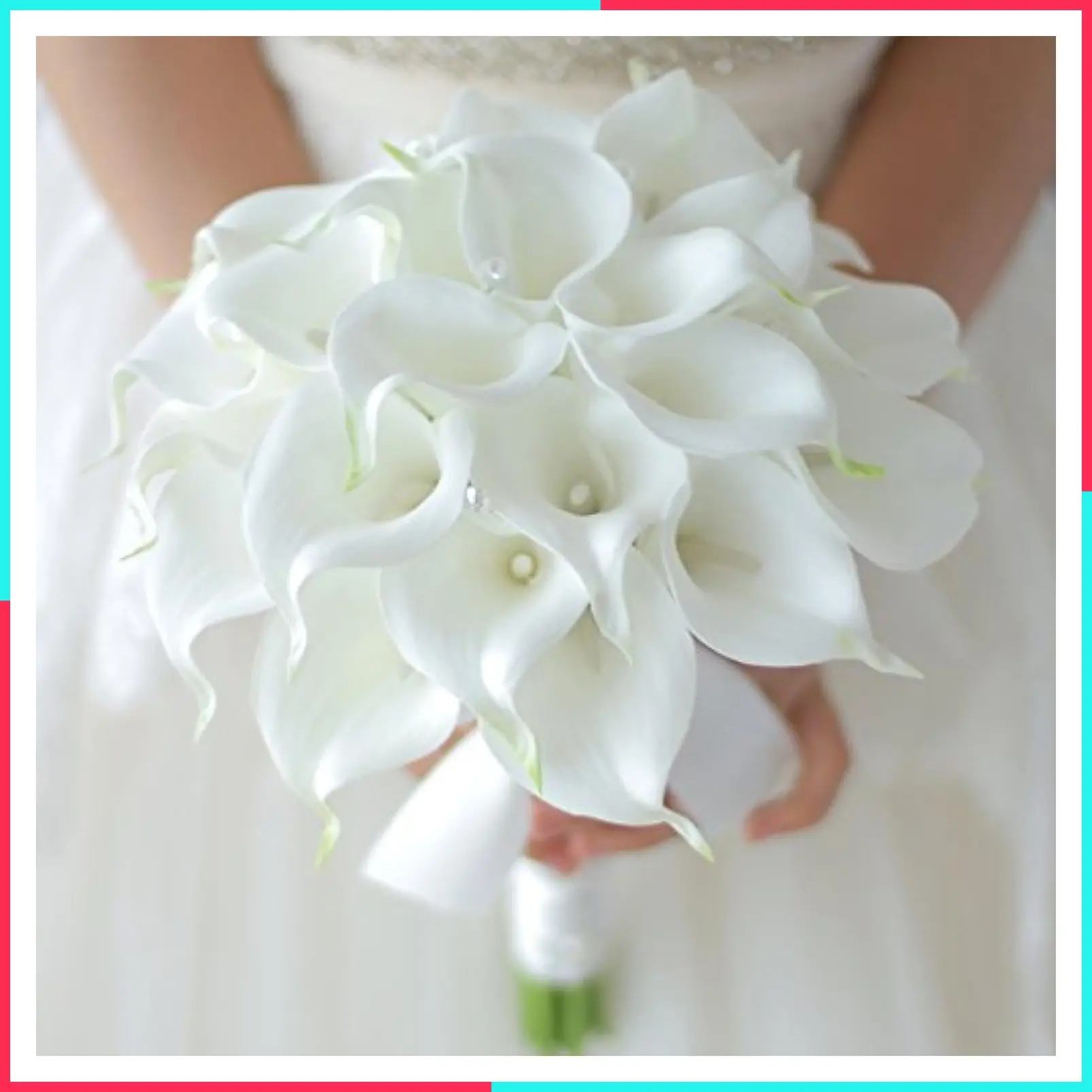 Realistic PU Calla Lily Bridal Bouquet, Never Withered Wedding Flowers, Bridesmaids Bouquets