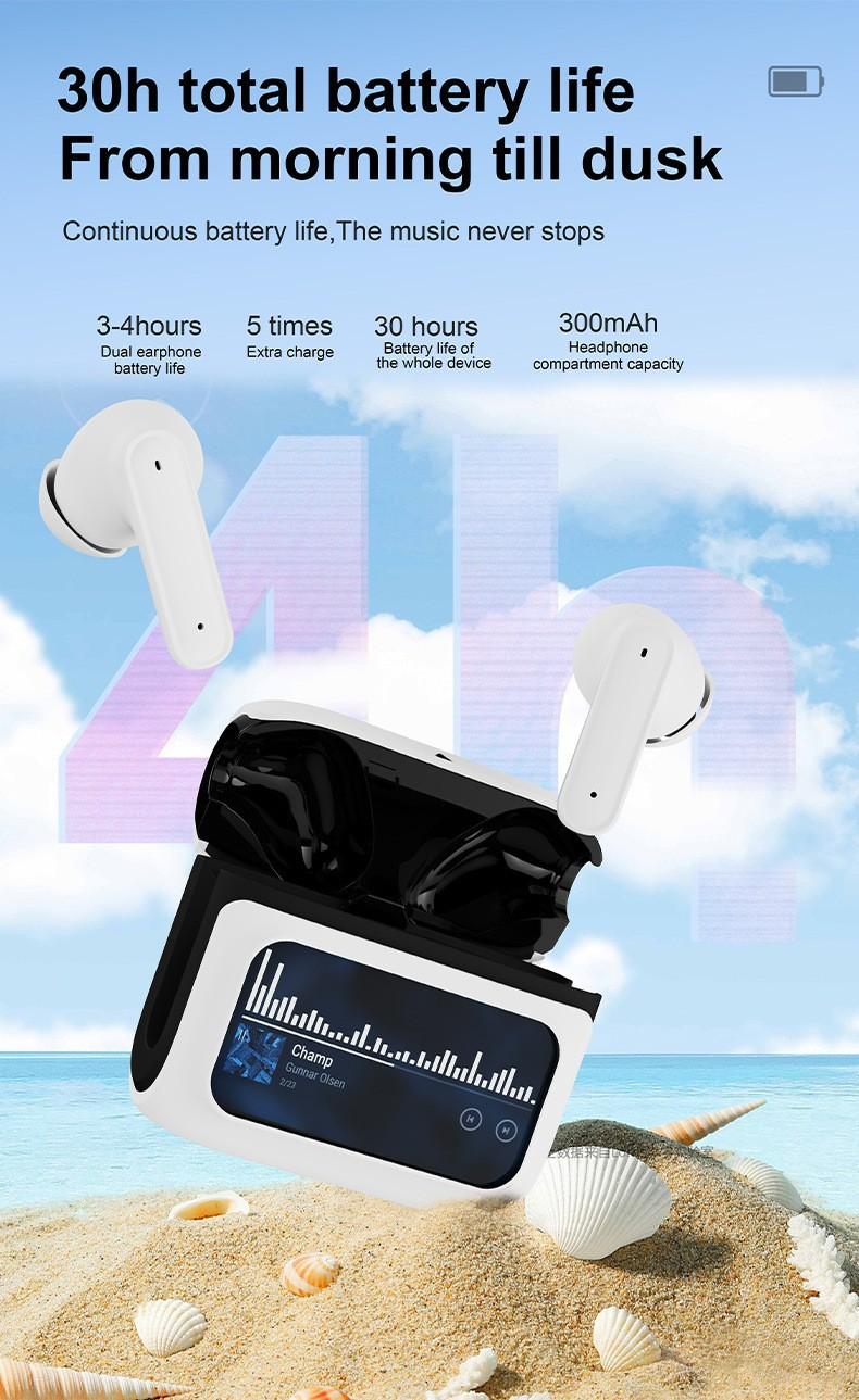 New XH11 Bluetooth Earphones In-Ear with Touch Screen TWS Music Headphones Dual Ear ENC Deep Noise Reduction