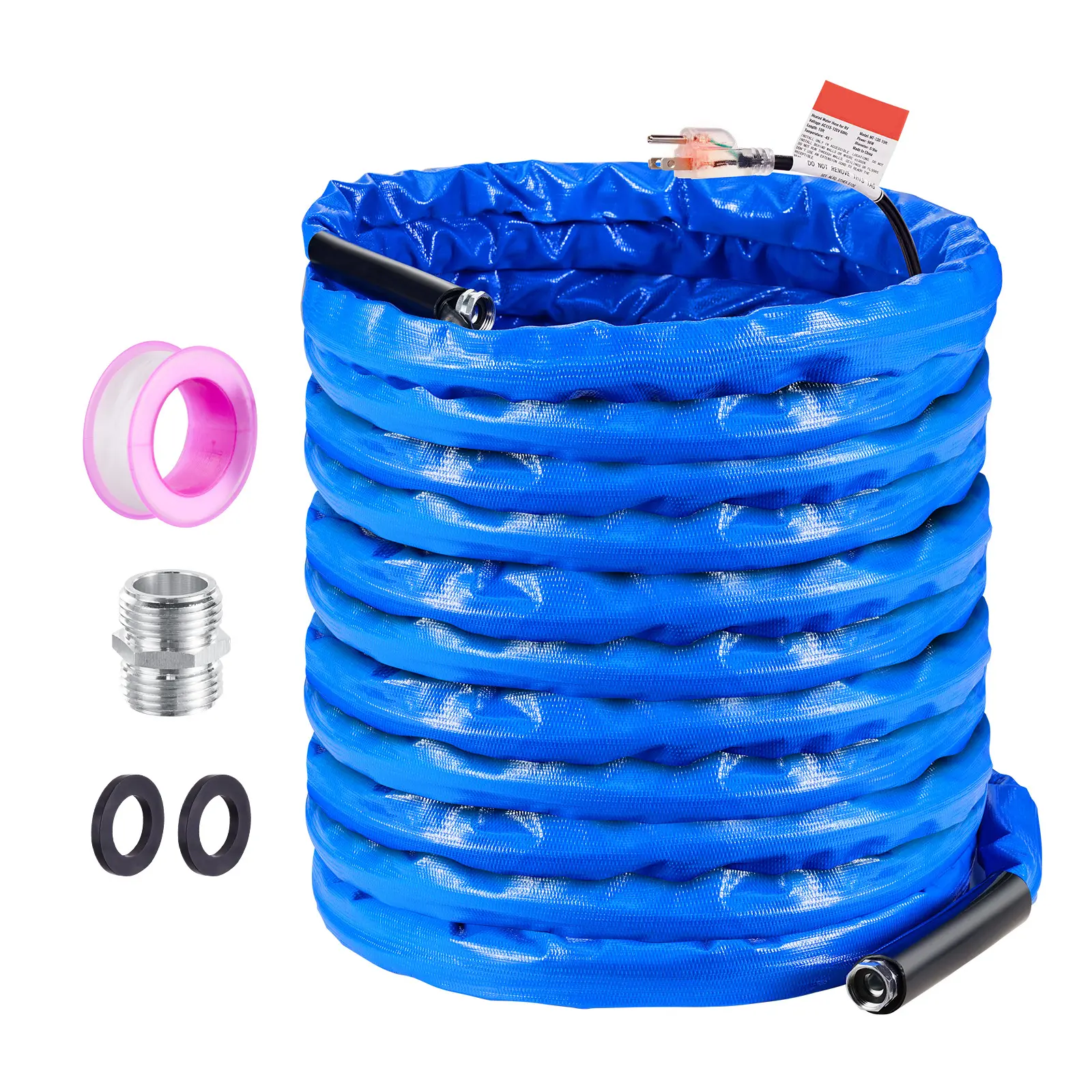 100 ft Heated Water Hose for RV, 550 W Power, -45°F/-42.7°C Minimum Temperature, PVC Construction