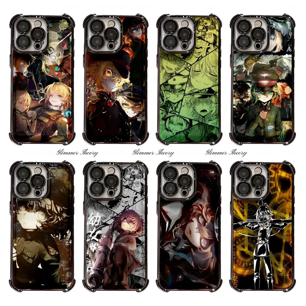 Cool Anime Saga of Tanya the E-Evil Tanya Phone Cases For iPhone 17 Promax Pro Air 16 Plus 15 14 13 12 11 Black Shockproof Dustproof Protective Cover Shells Gift For Birthday Holiday