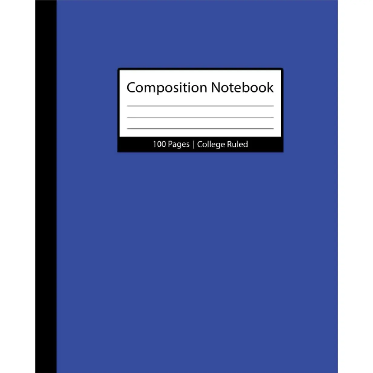 Blue Composition Notebooks: College Ruled Paper For School, College, Office, Work, Students, 100 page (7.5 x 9.25 inch) - Paperback