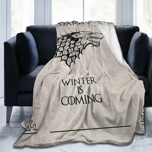 An Ultra-soft Flannel Blanket Inspired by the Theme of "Winter Is Coming," a Warm and Cozy Living Room Blanket, Office Blanket, Sofa Decor, All-season Travel Blanket, and a Versatile Gift Blanket - a Home Decor Accessory