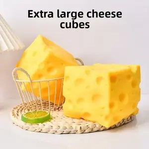 Giant Cheese Rebound Stress-Relief Item - Music-Triggered Molding Piece with Viral Stress-Reducing Components, Rare Fidget Toy