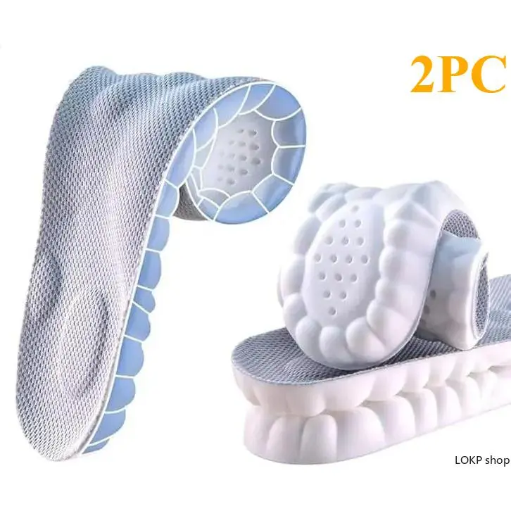 4D Cloud Shoe Insoles 2PC For Men And Women, Soft Shock Absorbing Anti-Fatigue Inserts, Foot Pain Relief Comfort Insoles For Daily Wear
