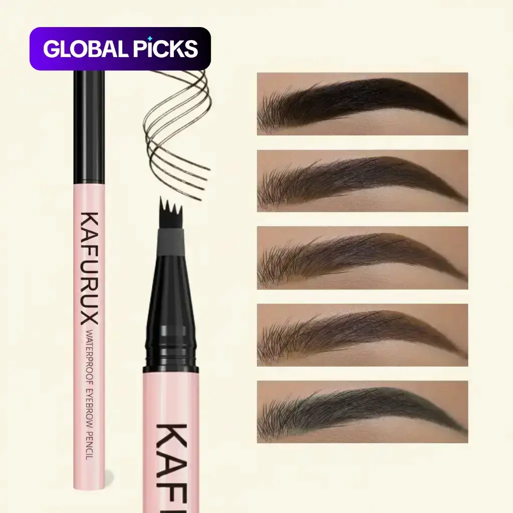 Waterproof Liquid Eyebrow Pen, Eyebrow Pencil, 1 Count Long-Lasting 4-Tip Precise Brow Enhancer for Precise, Natural-Looking Brows, Makeup, Cosmetic, Eyebrow Products #GLOBAL PICKS