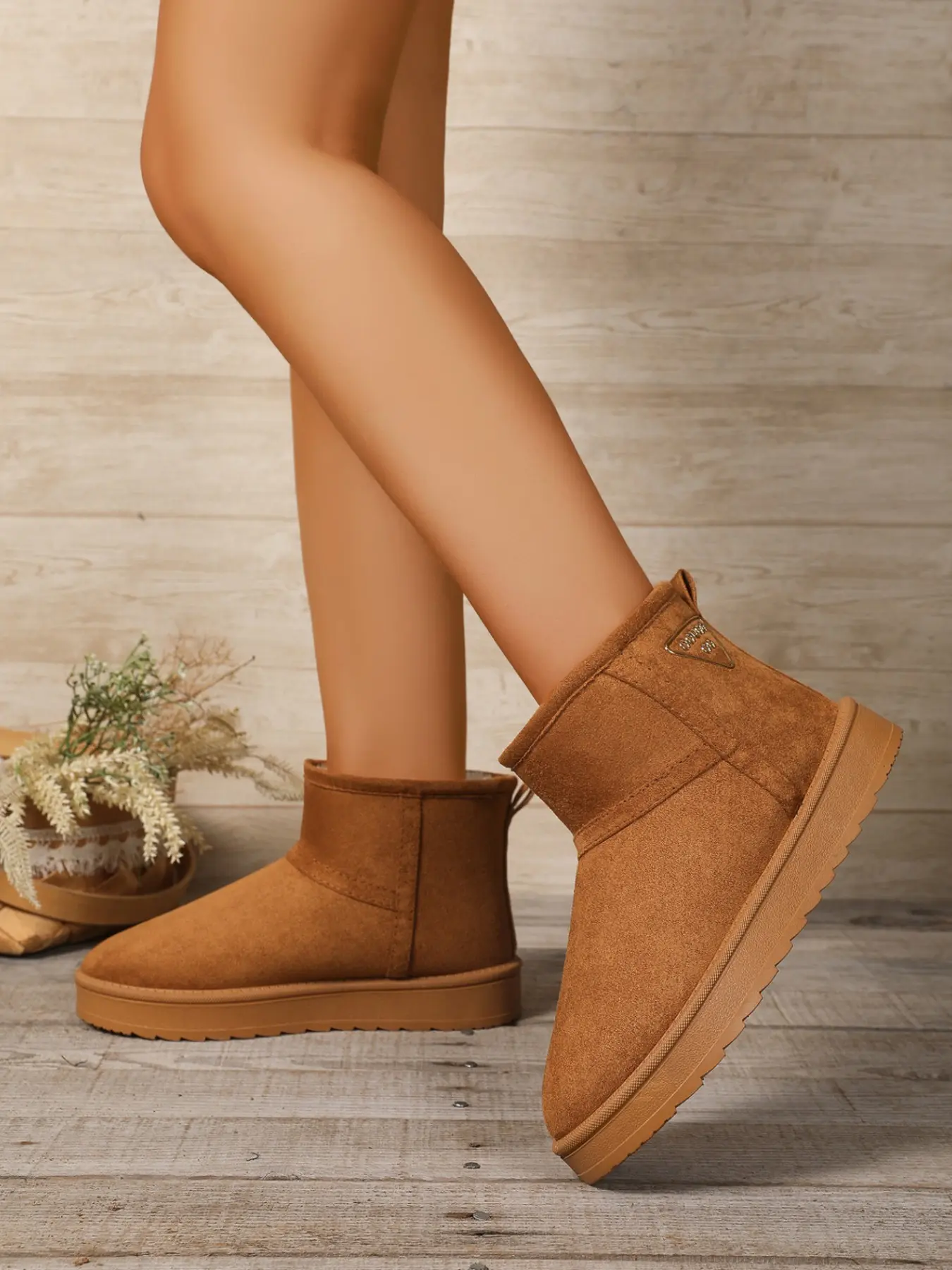Winter Thick Sole Snow Boots, Enhanced Lining, Short Shaft Design, Anti-Slip Winter Shoes, Comfortable Warm Footwear for Cold Weather
