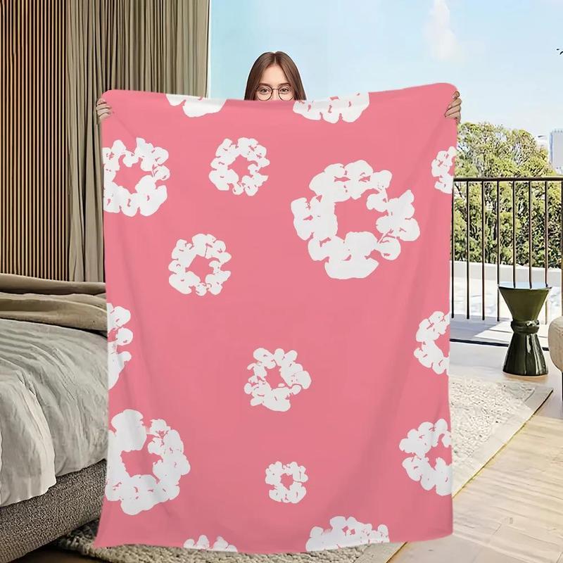 Luxury Comfort Soft Plush Blanket D-Denim for Sofa Fashion Living Room Office Bedroom Travel Gift Single-sided T-Tears Printed