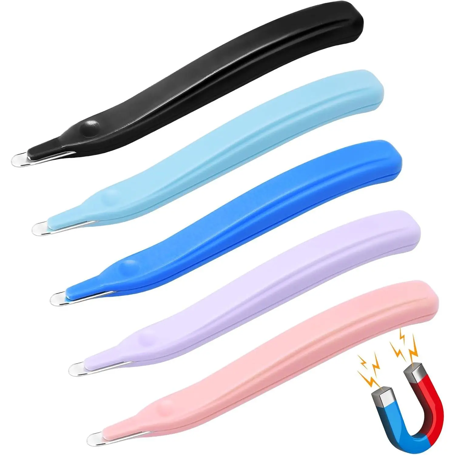5 Pack  Staple Remover Tools, Professional Stapler Removers Staple Puller Remover for Classroom, Multicolored Stapler Remover Tool Staple Remover Stick for  School Office (5 Colors)