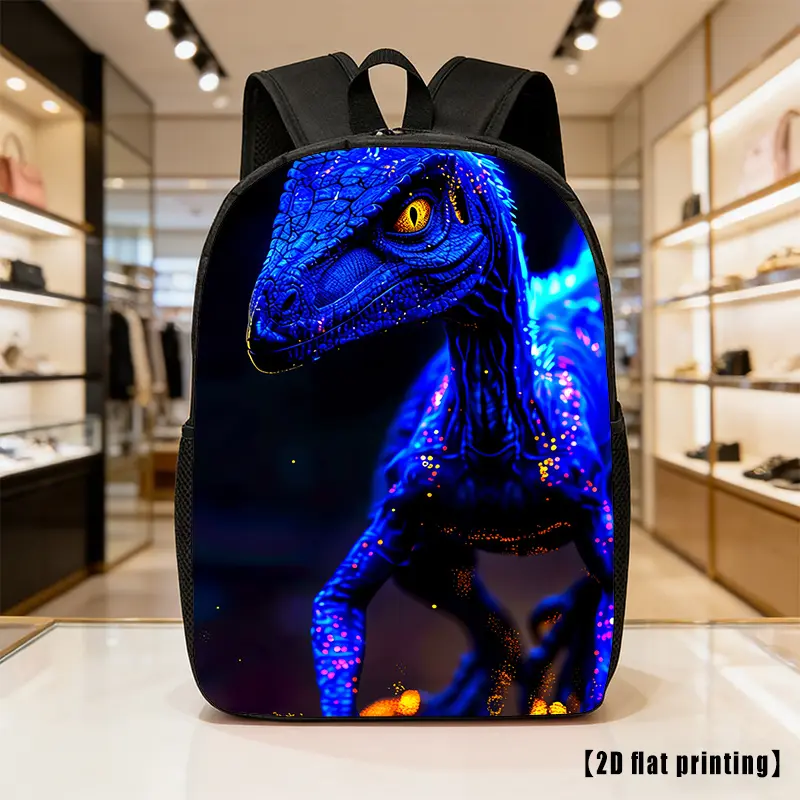 Lightweight Large-Capacity Unisex Backpack with Adjustable Straps & Dinosaur Print - Suitable for Hiking, Commuting, Laptop Bag,, Travel, Frame for Outdoor Adventures, Casual Carrier for And