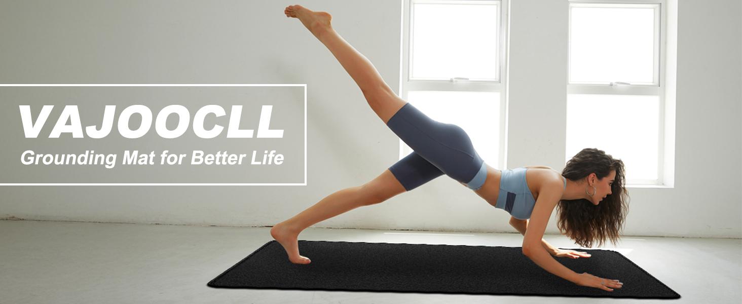 Grounding Mats for Health Grounding Pad for Improving Sleep 2 Grounding Mats with 2 Grounding for Working and Sleep 2 Pieces 13IN * 23.6IN