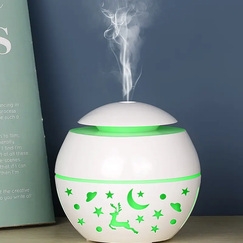 200ML Humidifier with Aroma Diffuser, Large Capacity, Timer, RGB Lights, Quiet Operation, USB Powered, Portable Desktop Humidifier