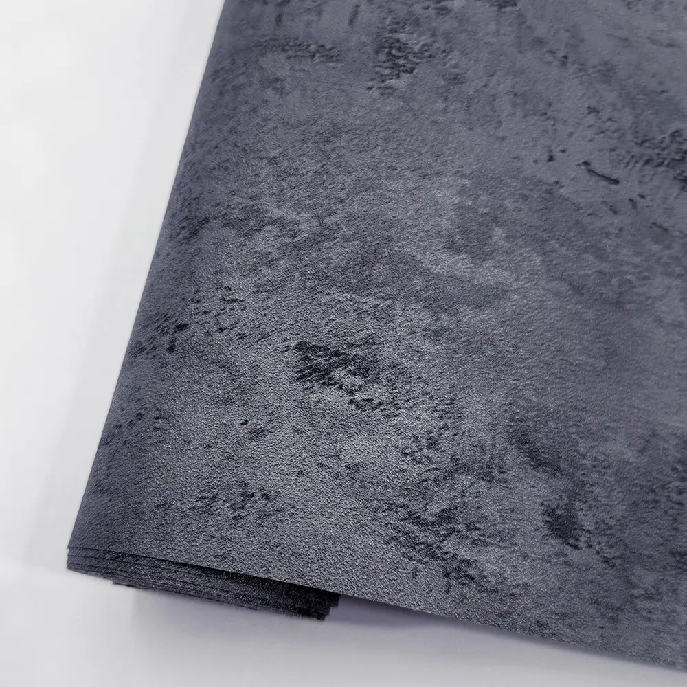 1 Roll 17.5 Inch Self-Adhesive Dark Cement Texture Wallpaper, Industrial Style, Waterproof, Fire Retardant, Easy Clean, DIY Cuttable
