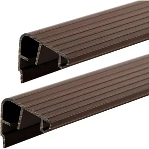 2 Pcs 36" L Fixed Vinyl Sill Cap 1-3/8 Inches High Exterior Door Threshold Seal Replacement Trim-to-fit Waterproof Fixed Vinyl Sill for Residential Entry Door Dark Brown