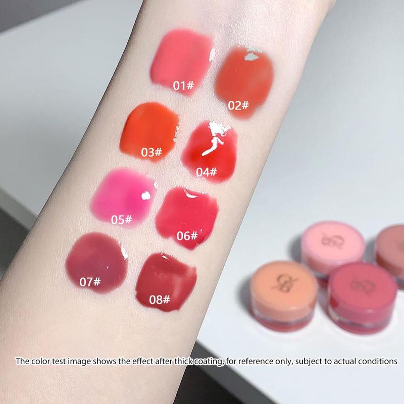 1 Count Moisture Moisturizing Gogo Bear Canned Jam Lip Honey Mirror Jelly Glass Toot Lip Glaze Lip Oil, Makeup