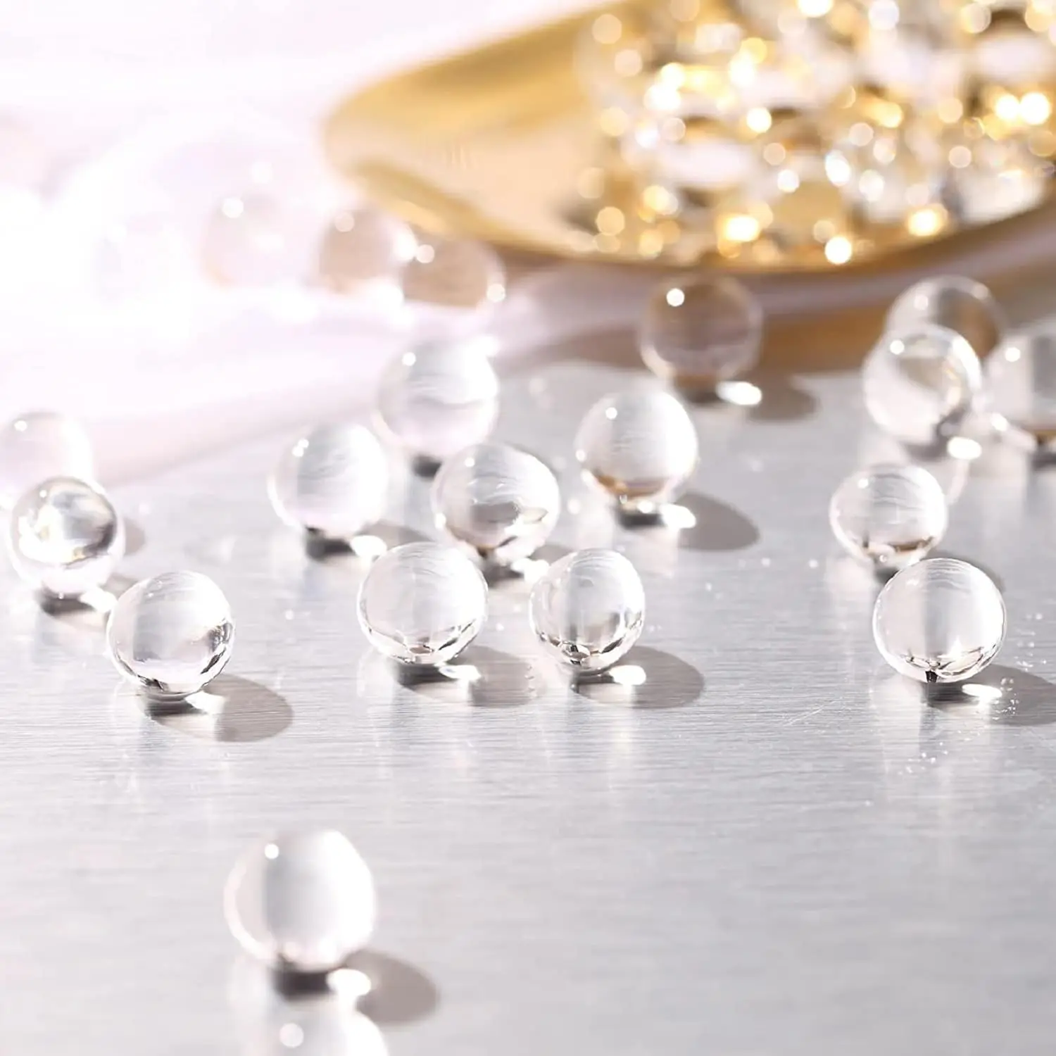 60,000 Clear Beads for Vases, Transparent Vase Filler, Christmas Decoration, Wedding Centerpiece, Floating Candles, Floral Decoration