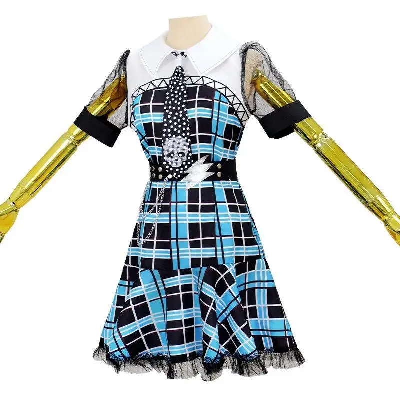 Anime Franky Stein Cosplay Dress Girl Costume Outfit Halloween Christmas Party Women Men Dress Up Clothes ZZombie Girl Disfraz