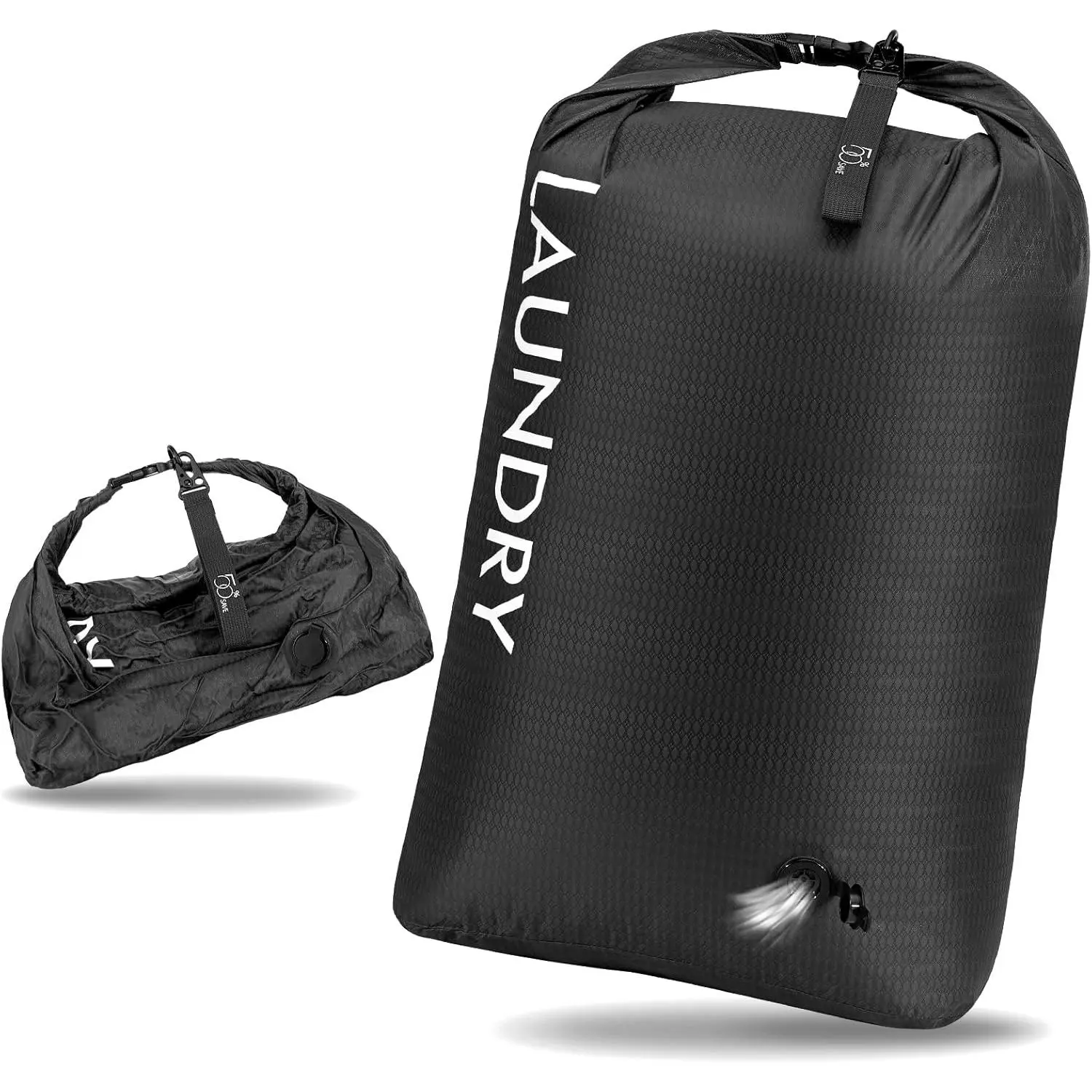 Compression Laundry Bag for Travel, Dirty Clothes Travel Laundry Bags, Waterproof Space-Saving Wet Clothes Storage Organizer, Smell Proof Laundry Bag Camping, Clothing, Swimming, Yoga, Gym
