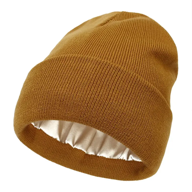 【Black Friday】Satin-Lined Beanie Hats for Men & Women, Boyfriend Gifts, Fall & Winter Outdoor Knitted Warm Hat, Fitted Hat, Daily Wear Accessory #GLOBAL PICKS