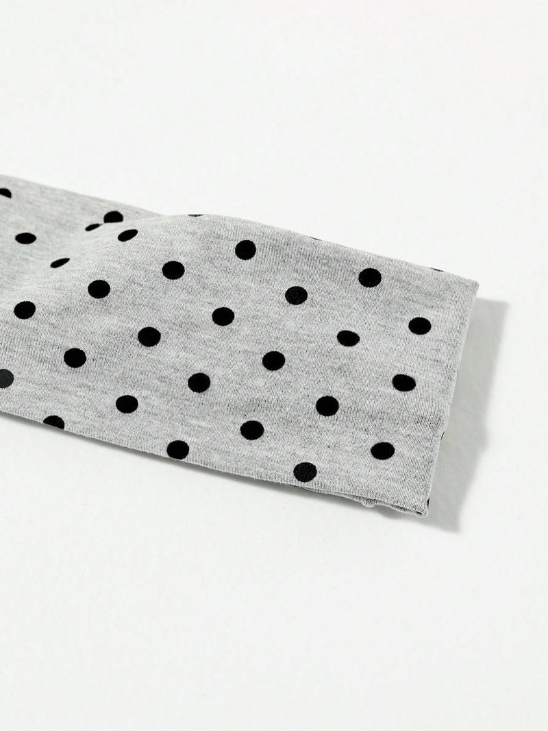 Polka Dot Pattern Hair Band Casual Simple Hair Accessories for Women & Girls Minimalist Headwear Suitable for Thick Hair