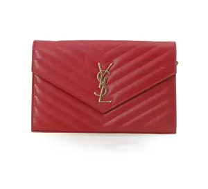 Pre-owned Yves Saint Laurent YSL Saint Laurent Red Envelope WOC Single Shoulder Bag 22*2*14cm th36067016
