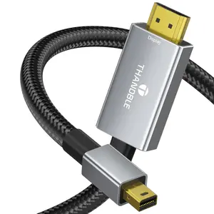 4K 6FT Mini DisplayPort to HDMI Cable 4K 60Hz Thunderbolt to HDMI Cable for MacBook Air/Pro, Mac iMac/Pro, Surface Pro/Dock, Monitor, Projector