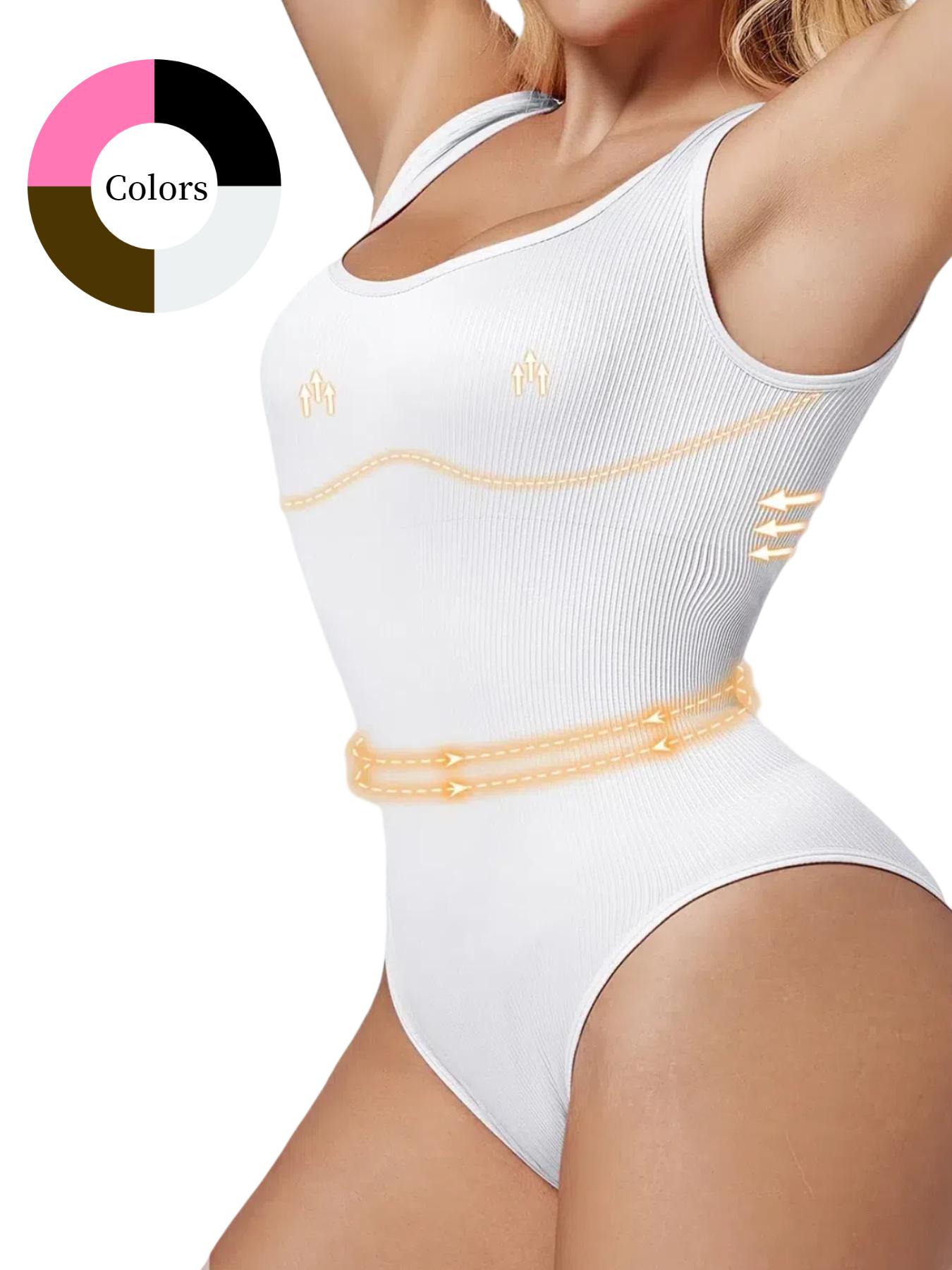 Women's Square Neck Ribbed Crop Top, Sleeveless Bodysuit, Slimming Bodysuit, Tummy Control, Belly Control Bodysuit, All-Season Women's Bodysuit, Stretchy Bodysuit, Shaping Waist Bodysuit, Tummy Control Clothes