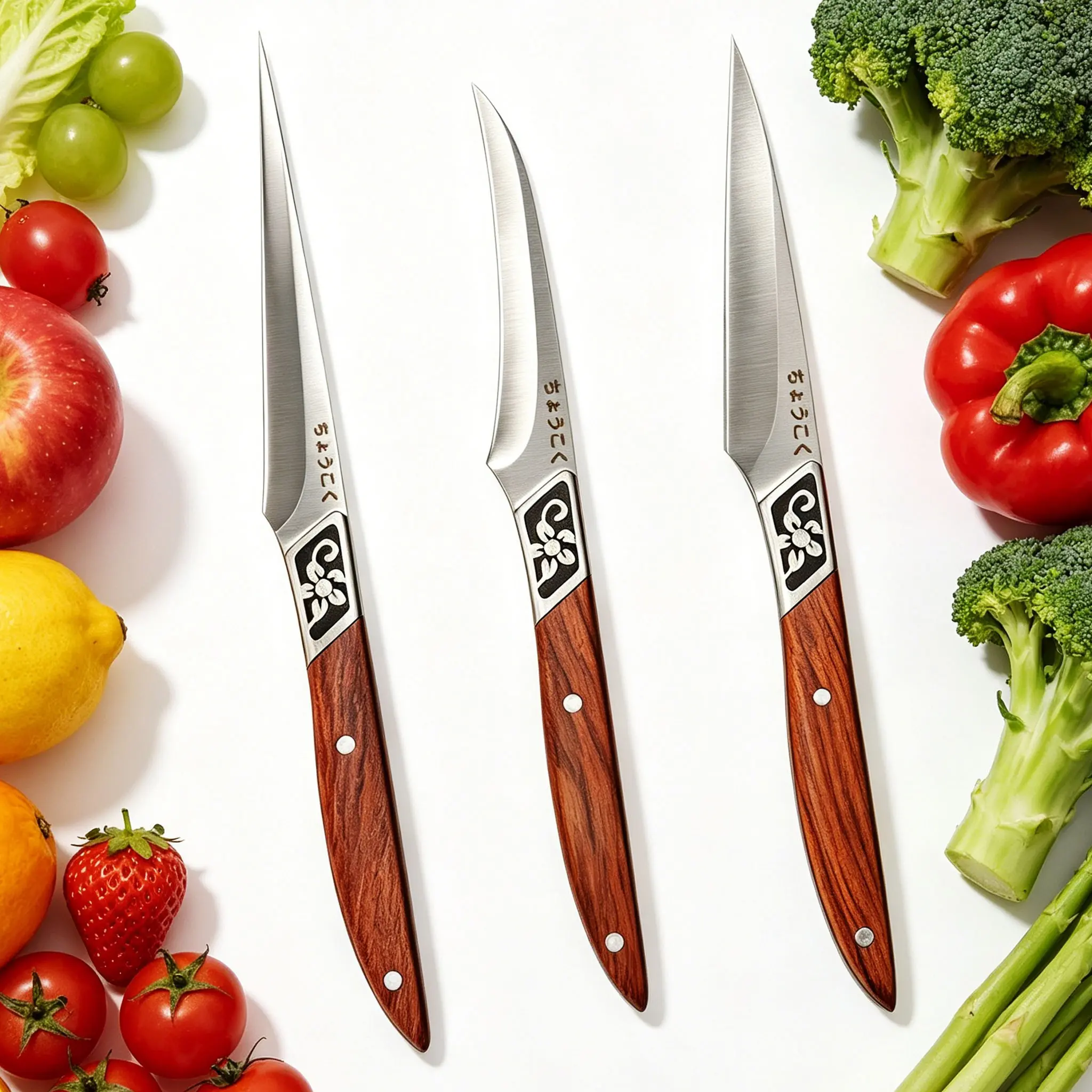 3-Piece Carving Knife Set, Food Tool Kit for Fruit Platter, Foam Carrot Cutter, Chef Carving Knives, Vegetable Tools Complete Set