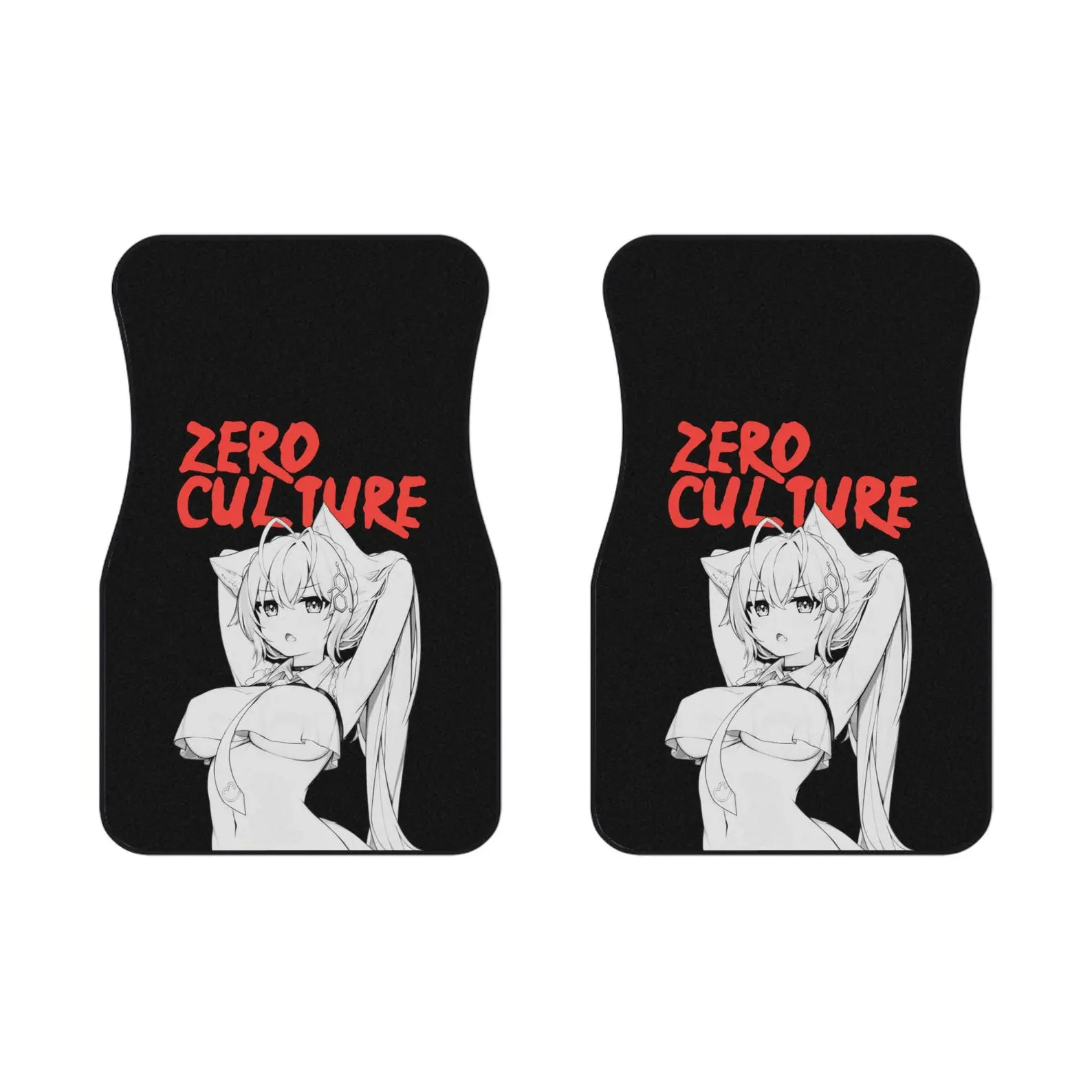 Cat Girl Car Mat | Car Accessories For Men | Anime Floor Mats | Kawaii Anime Car Accessories | Manga Car Mats