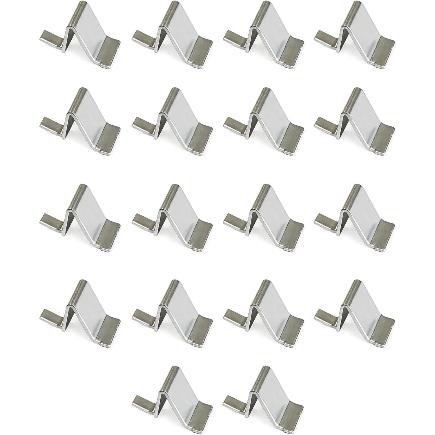 WAFJAMF Steel Shelf Clips 18PCS Heavy Duty Adjustable Shelves Brackets Pilaster Shelf Clip Support for Metal and Wood Shelves Cabinets - Silver
