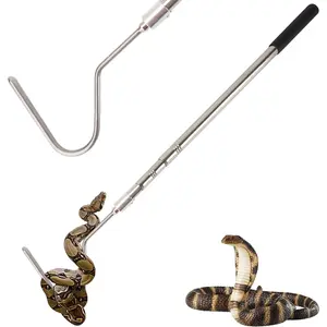 Snake Hook, Snake Grabber Tool Heavy Duty with 42 Inch Extensible Stainless Steel, Snake Tongs Stick for Rattlesnake, Copperhead Snake, Ball Python, Rattle, Cobra, Corn, Rosy Boas