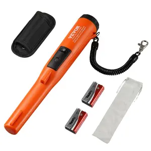 VEVOR Metal Detector Pinpointer, IP68 Fully Waterproof Handheld Pin Pointer Wand, 4.5 Detection Depth, 3 Modes, LCD Screen, Treasure Hunting Probe with Holster and 9V Battery, for Adults and Kids
