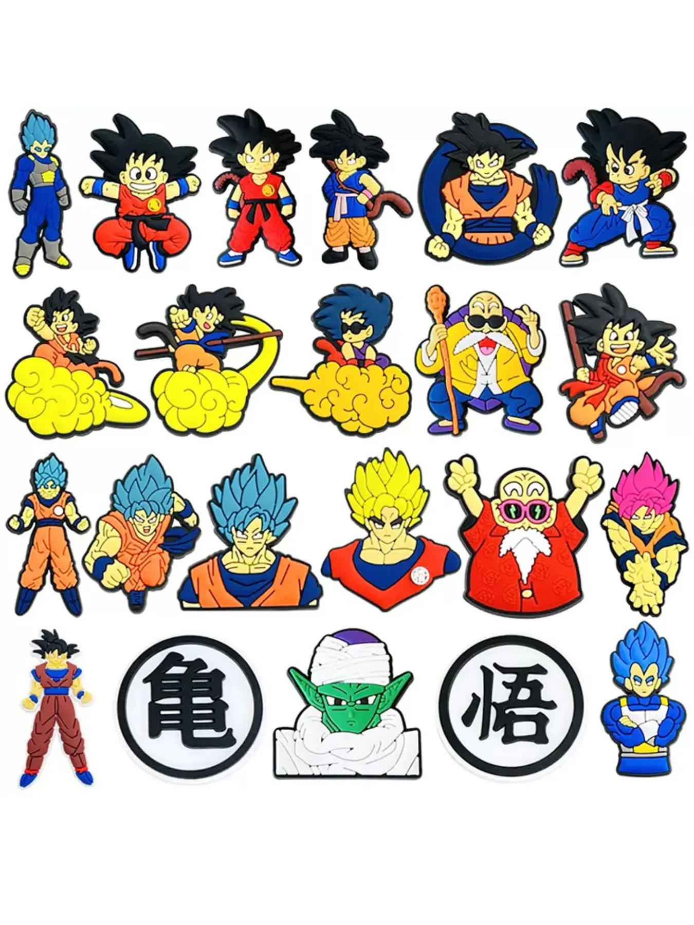 22pcs Japanese Anime Shoe Charms For Bubble Slides Clogs Sandals,PVC Shoe Decorations Accessories Buckle For Christmas Birthday Gifts