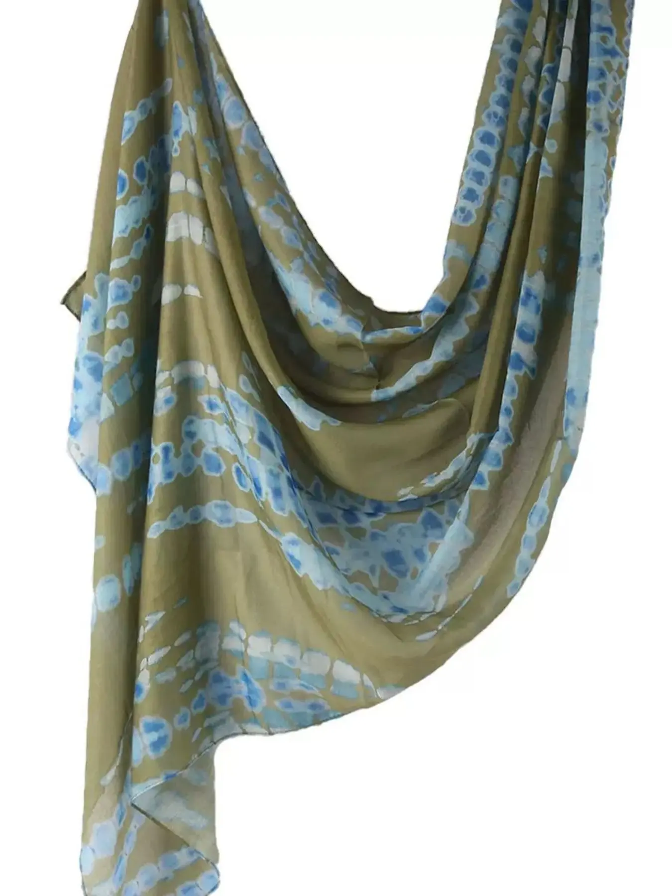 Women Tie Dye Printed Hijab, Lightweight Breathable Voile Headscarf, Stylish Islamic Fashion Accessory, Comfortable Daily Wear