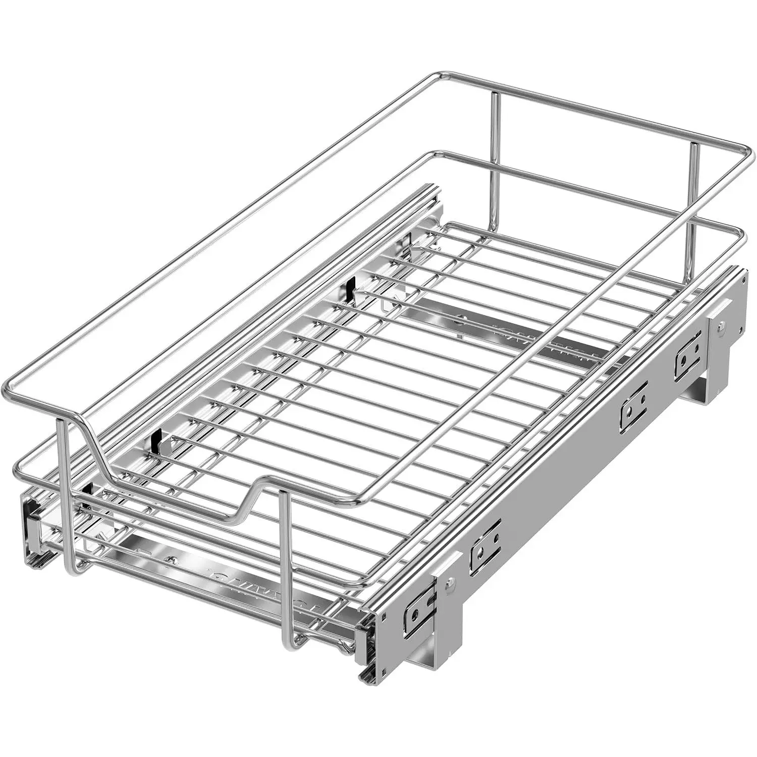 Pull Out Cabinet Organizer 9" W X 17" D, Slide Out Drawers For Kitchen Organizers and Storage, Pull Out Drawers For Cabinets Capacity Heavy Duty , Cabinet Shelves Chrome-Plated, Bathroom Pantry