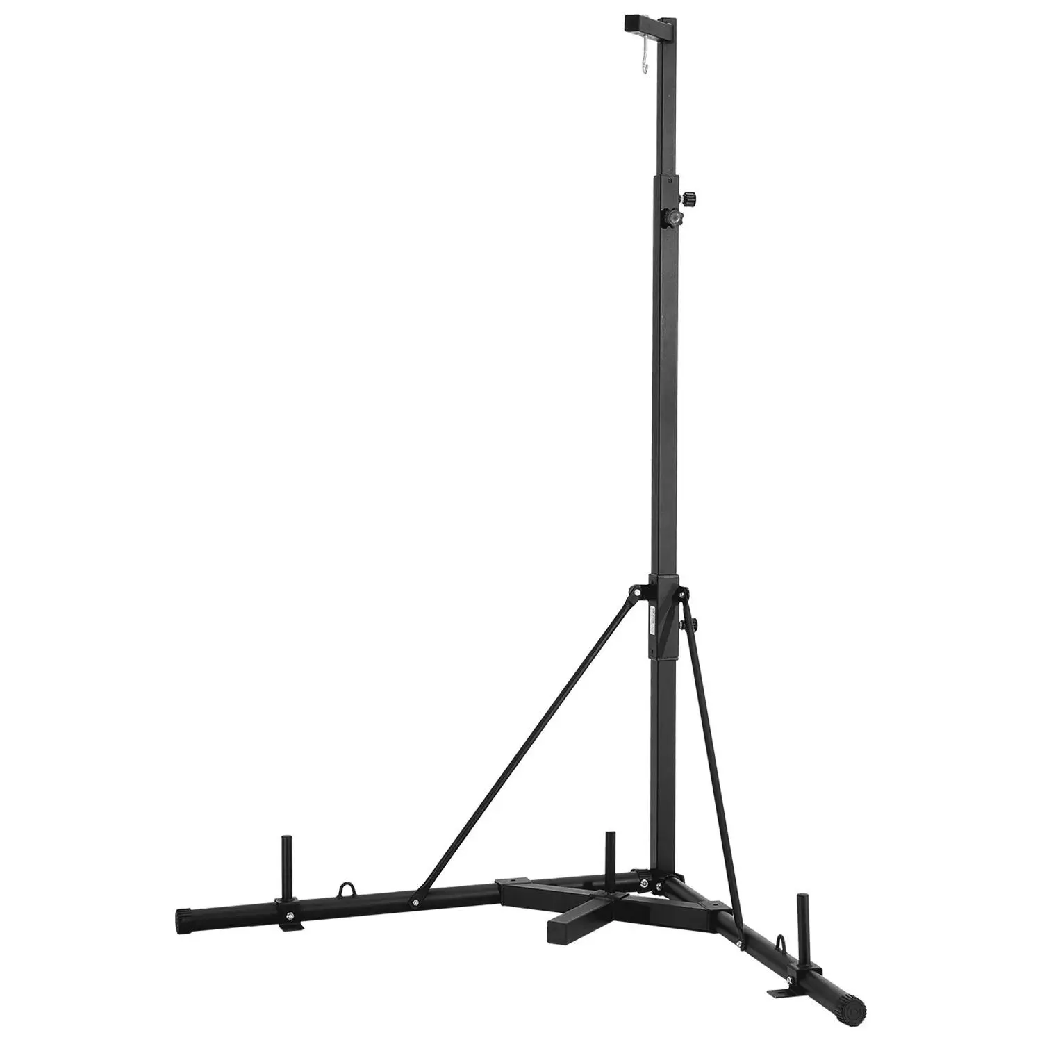 VEVOR Carbon Steel Heavy-Duty Punching Bag Stand, Adjustable Height Boxing Equipment with Easy Assembly, Weighted Base Freestanding Rack for Home Gym, Holds Up to 140 lbs