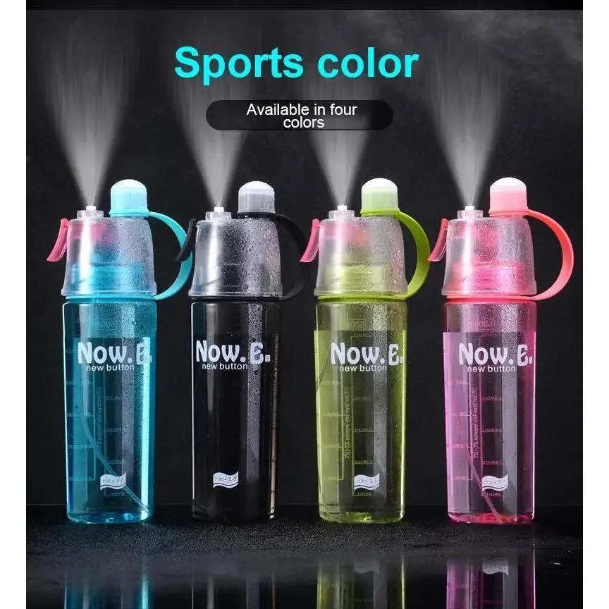 Sports Spray Multi-Function Water Bottle - Food Grade Material, 1-Button Cool Down, 4 Color Options, Ideal for Fitness & Everyday Use
