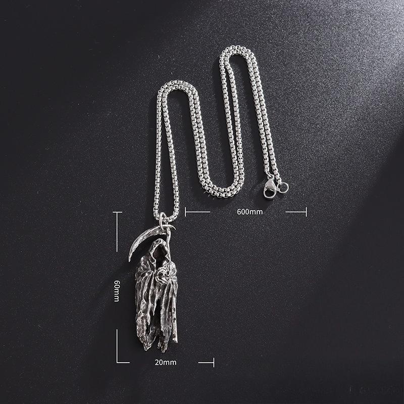 2026 New Minimalist Death Skull Pendant Necklace for Men & Women, Trendy Unisex Chain for Clubwear & Daily Versatile Jewelry