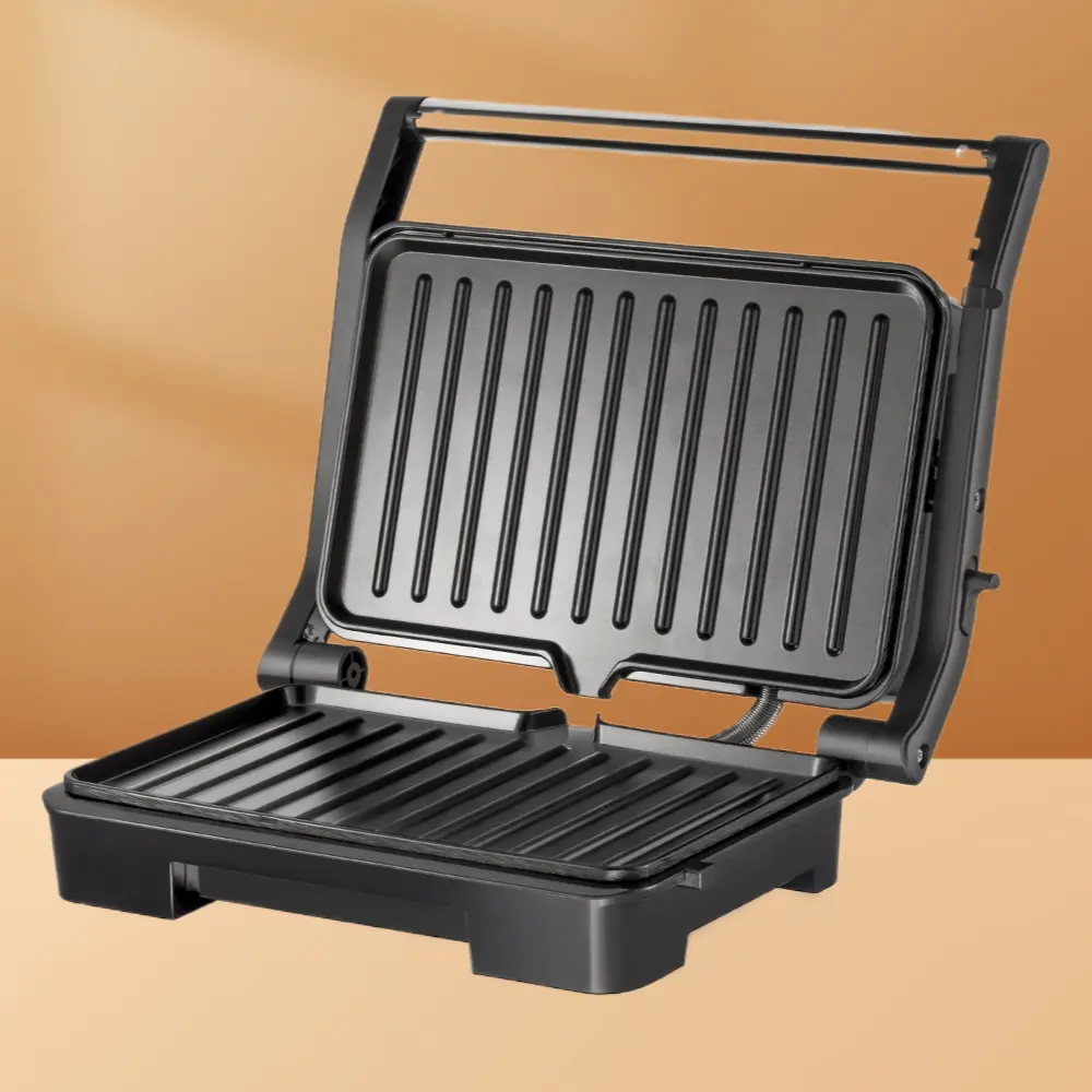 Compact 29x24cm Multifunctional Home Multi-Cook Machine - Sandwich Breakfast Appliance for Sausages, Hamburgers, Bread, Steak, and Grill Meals