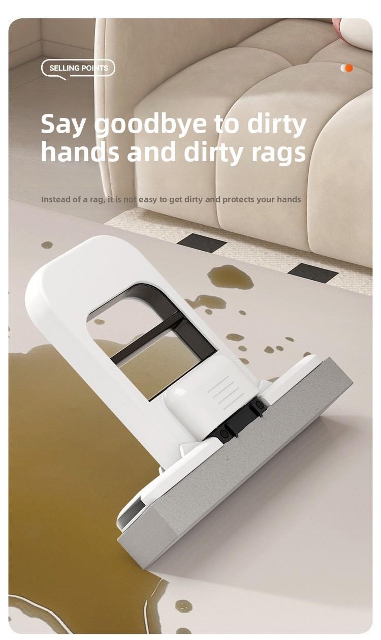 Mini Handheld Sponge Mop, Super Absorbent Portable Cleaner for Home Desktop, Bathroom & Kitchen, No Hand Wash Lazy Design, Compact Gadget for Quick Table Wipe & Small Space Daily Cleaning