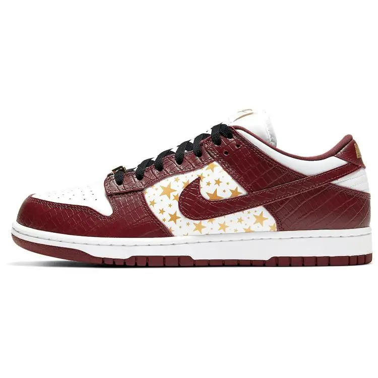 Nike x Supreme Dunk SB Barkroot Brown Low-Top Skate Shoes for Men and Women Verifiable, with credentials and supporting global authentication