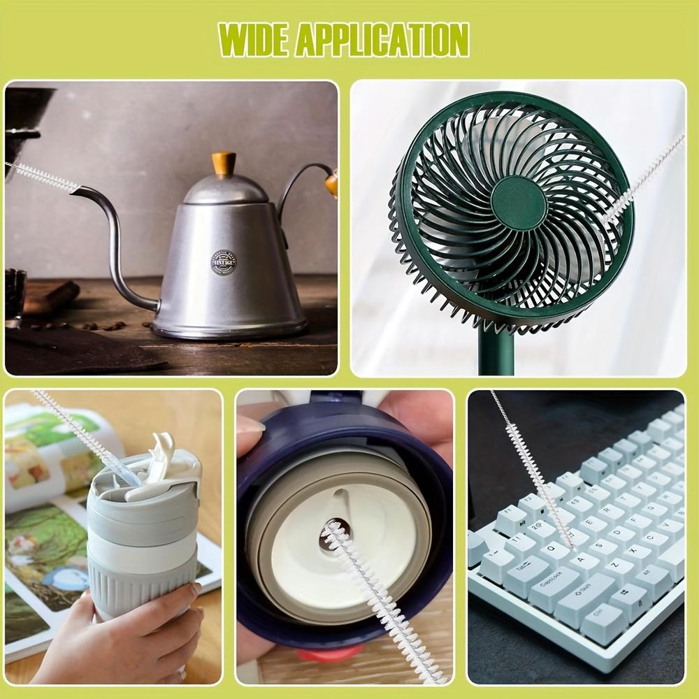 Flexible Cleaning Brush • Soft Bristles for Suction • Stainless Steel Straws & Glass Tubes Cleaning • Long Handle • Reusable