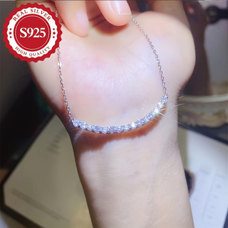 Fashionable Gift for Holidays - Hypoallergenic S925 Silver - Special Craftsmanship Smile Pendant - 4.3G Necklace for Women