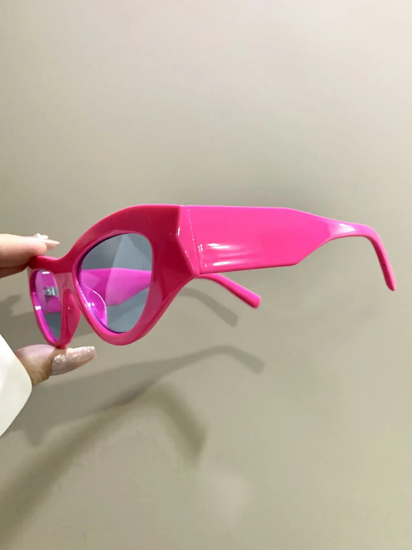 Vintage Cat-Eye Small-Frame Glasses, Thick-Frame Legs Eyewear, Fashionable Disco Glasses, Fashion Decorative Eyeglasses for Men and Women