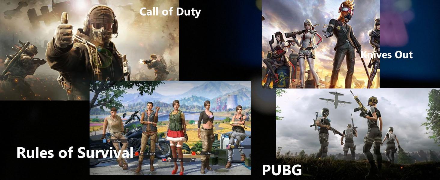 Mobile Phone Controller for Android & iPhone, 6 Trigger Game Controller Compatible with PUBG Mobile/Knives Out/Call of Duty Mobile, Phone Triggers for Gaming with Sensitive Shoot and Aim